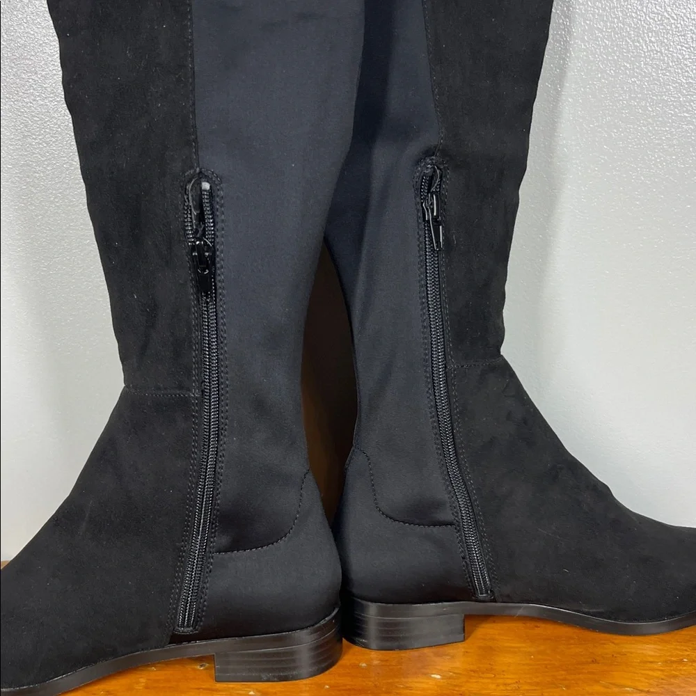 J. Crew Black Over-the-Knee Stretch Boots